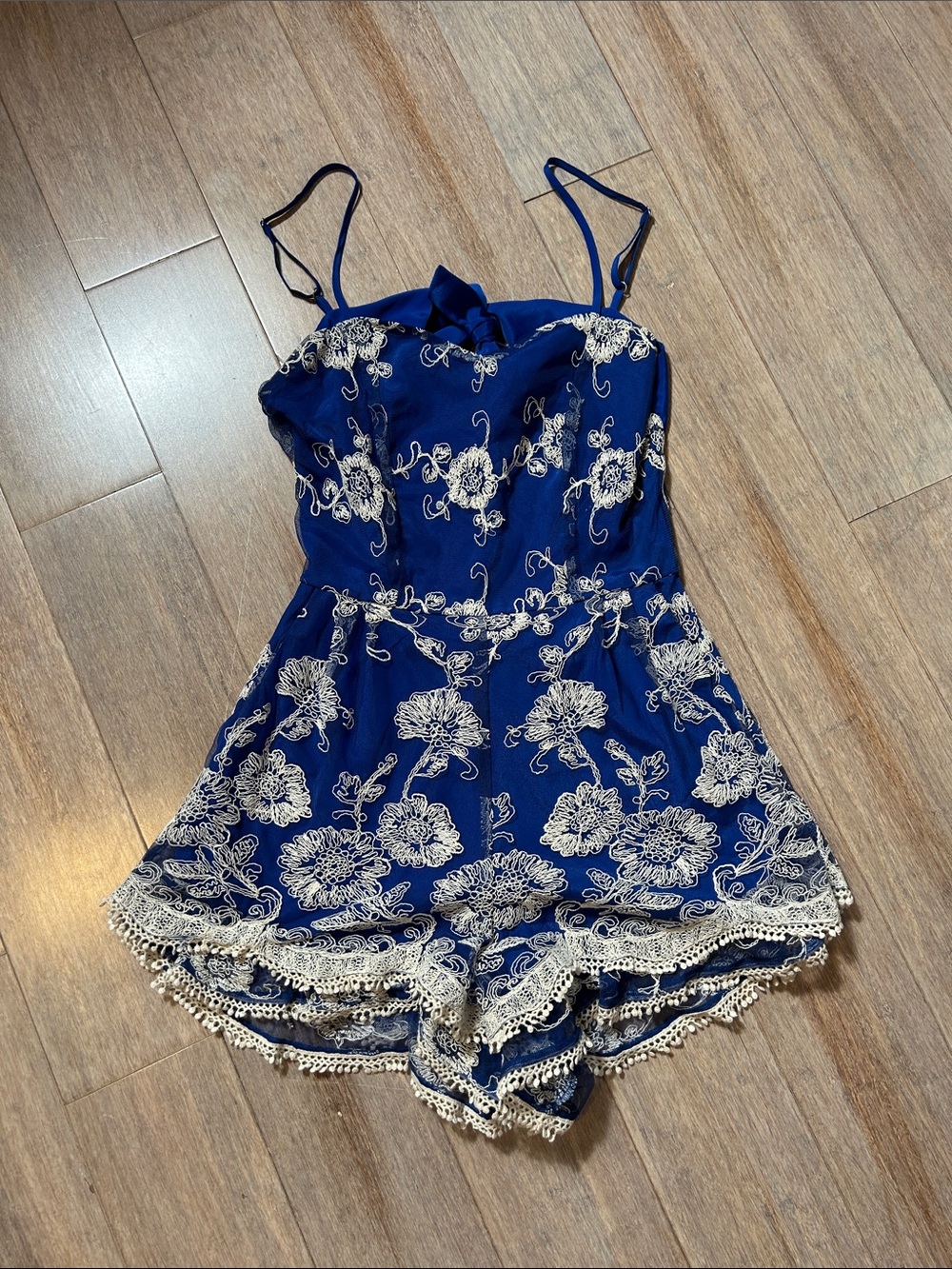 LOVERS AND FRIENDS Gabriella Romper in Marine Blue size S